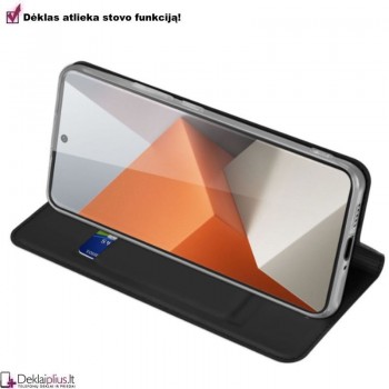 Dux Ducis Skin Pro dirbtinės odos dėklas - juodas (Xiaomi Redmi Note 13 Pro Plus)